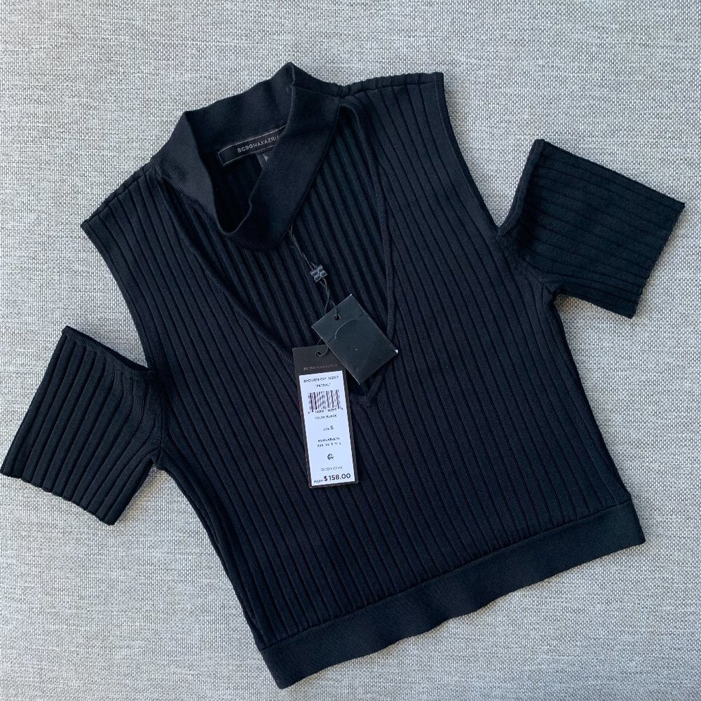 BCBG MAXAZRIA crop top black S